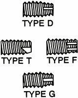 Thread Cutting Screw Types