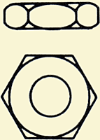 Hexagon Machine Screw Nuts - Small Pattern